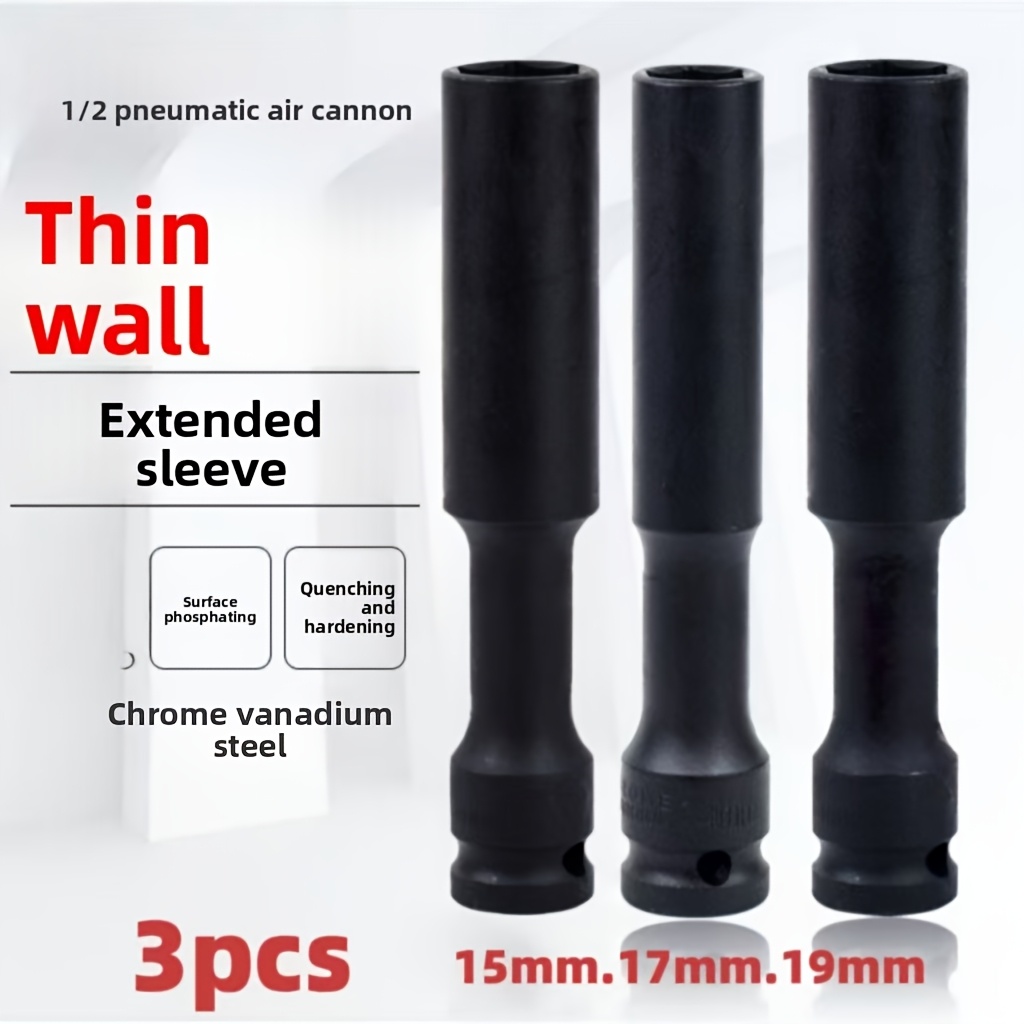 Pneumatic Impact Wrench - 1/3 pièces Jeu de douilles à