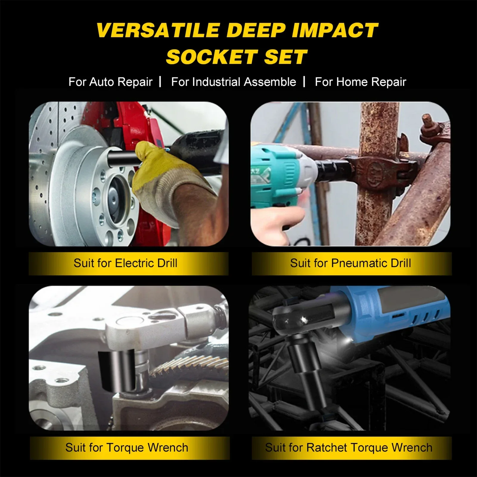 Jeu de 10 douilles à impact pr - Pneumatic Impact Wrench avis et prix