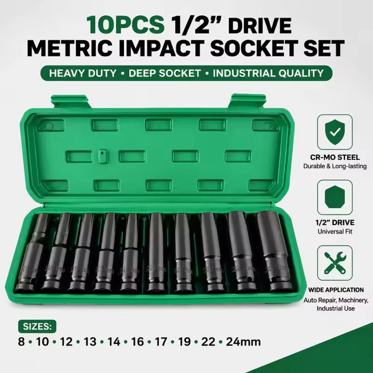 Jeu de 10 douilles profondes m - Pneumatic Impact Wrench avis et prix